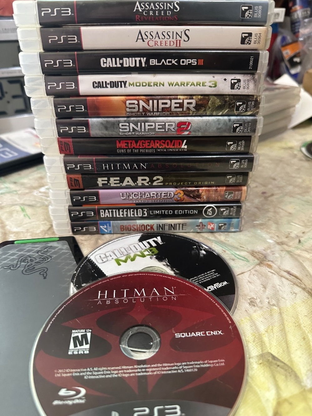 Lot of 15 PS3 Games Assassin's Creed Call of Duty Sniper Metal Gear Solid Hitman